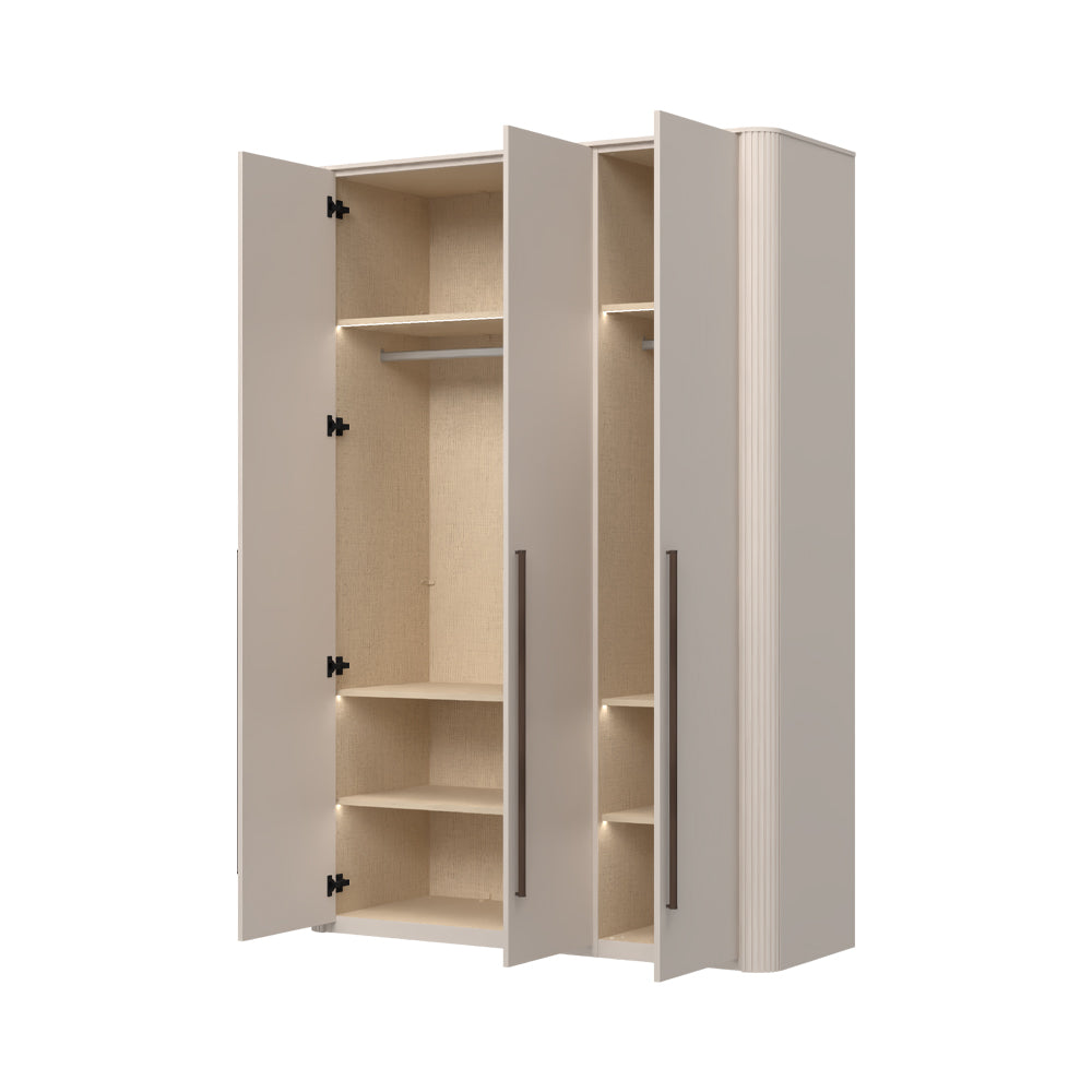 RONDO Dulap 3 usi cu iluminare interioara P3R/RO, 153 x 56 x 225 cm