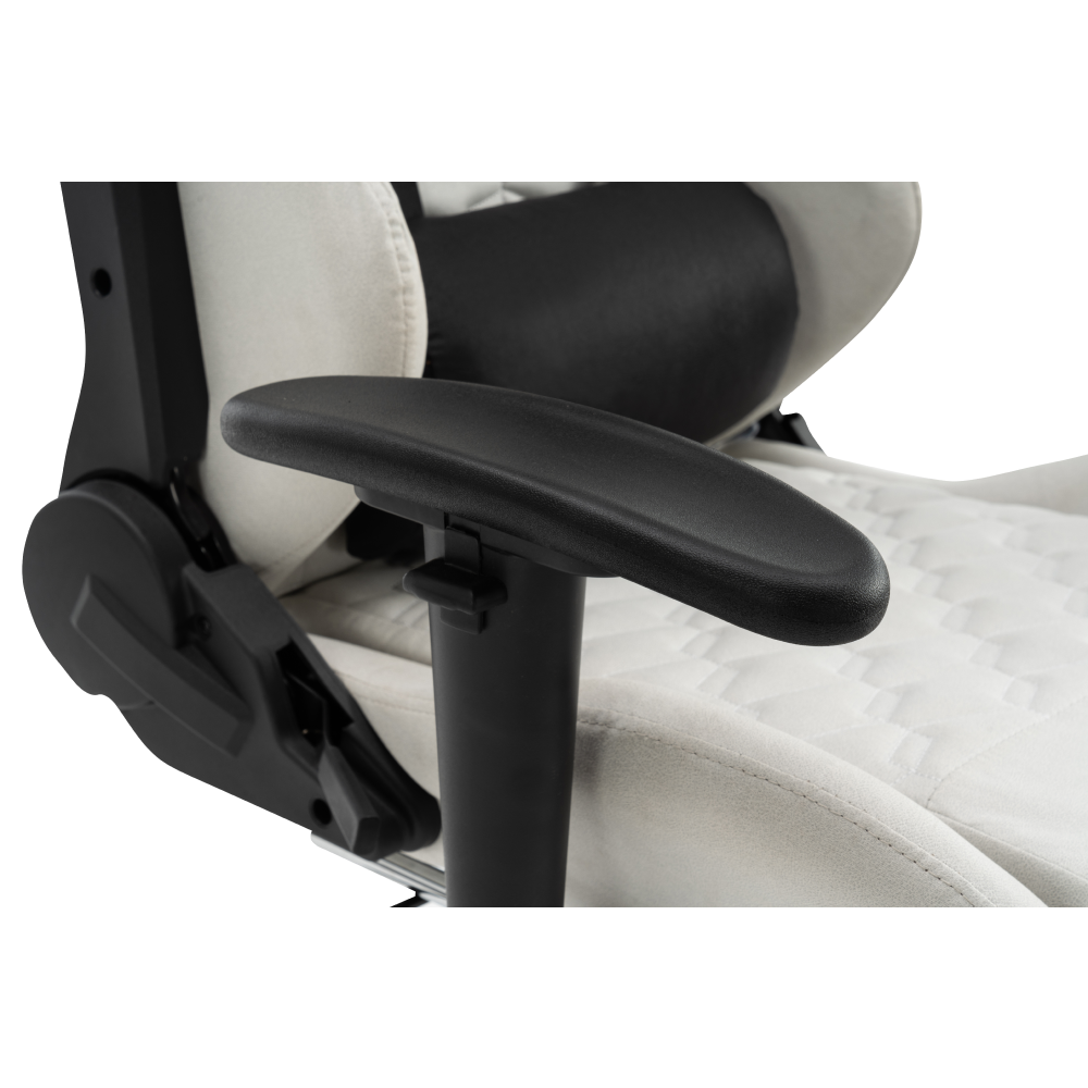 Scaun de birou/gaming, alb/negru, PAPIBAS