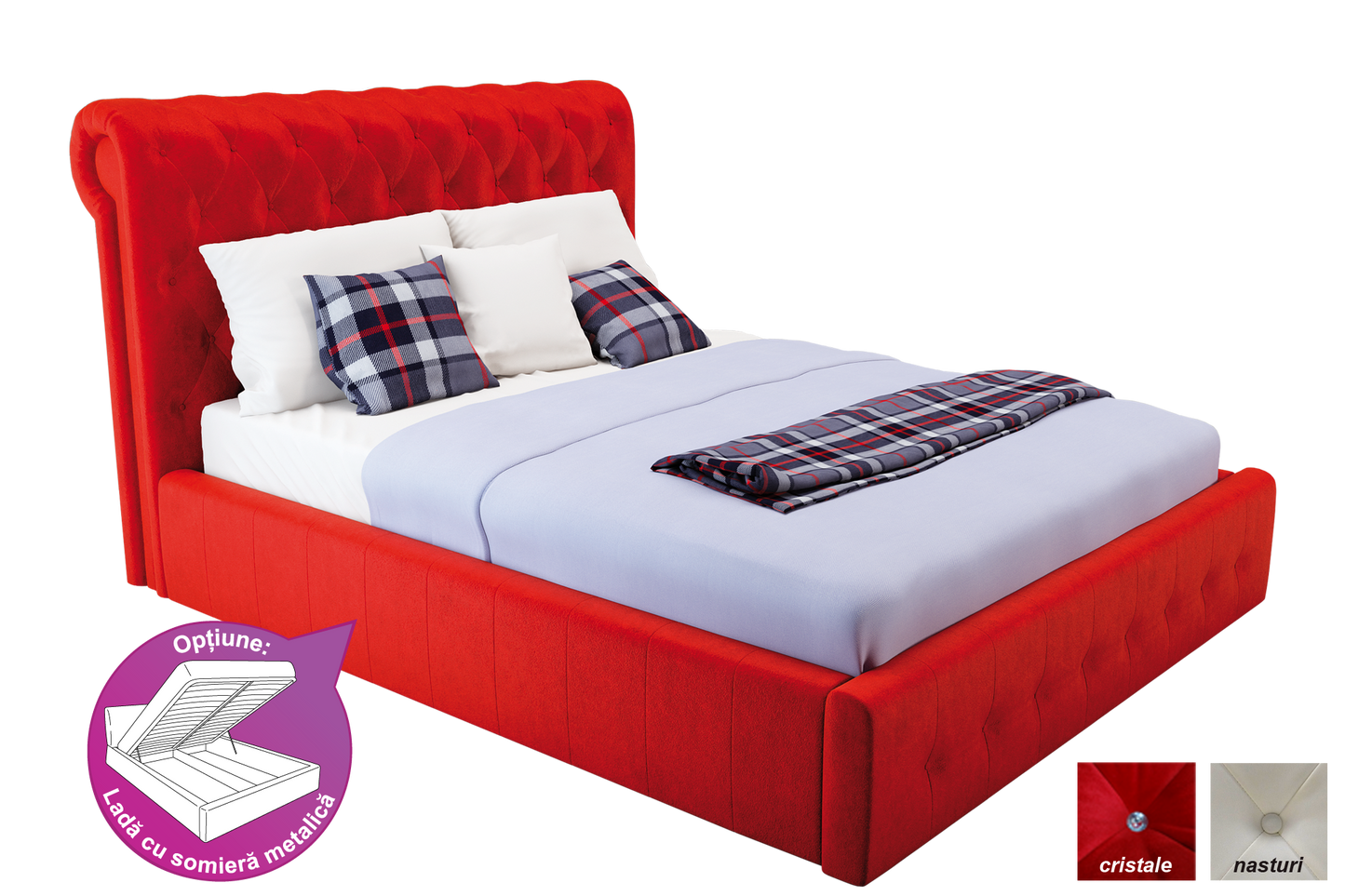 Pat Bourbon tapițat integral - Gallery Image 1