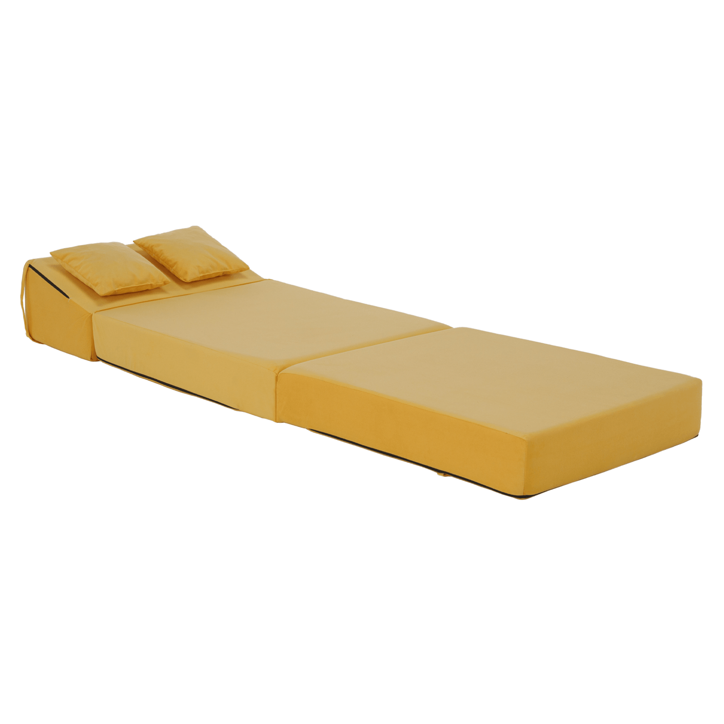 Saltea pliabilă/fotoliu extensibil, 2 in 1, galben, PELOS