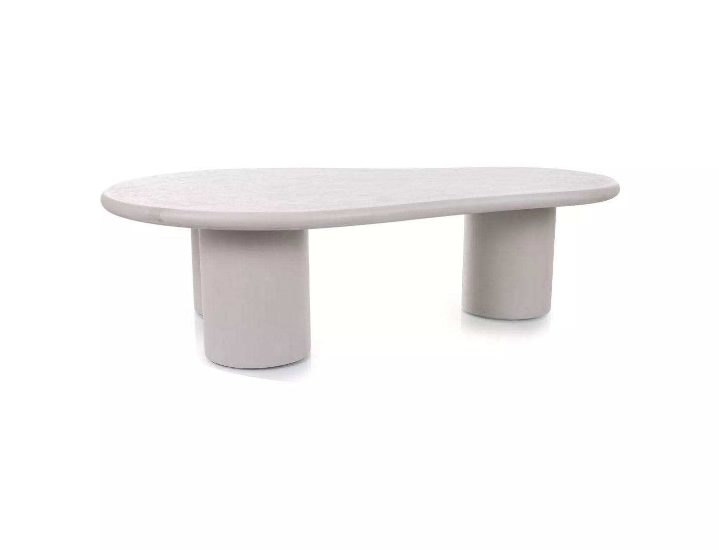 Masuta de cafea Selena, microciment, 130 x 80 x 35 cm, gri deschis