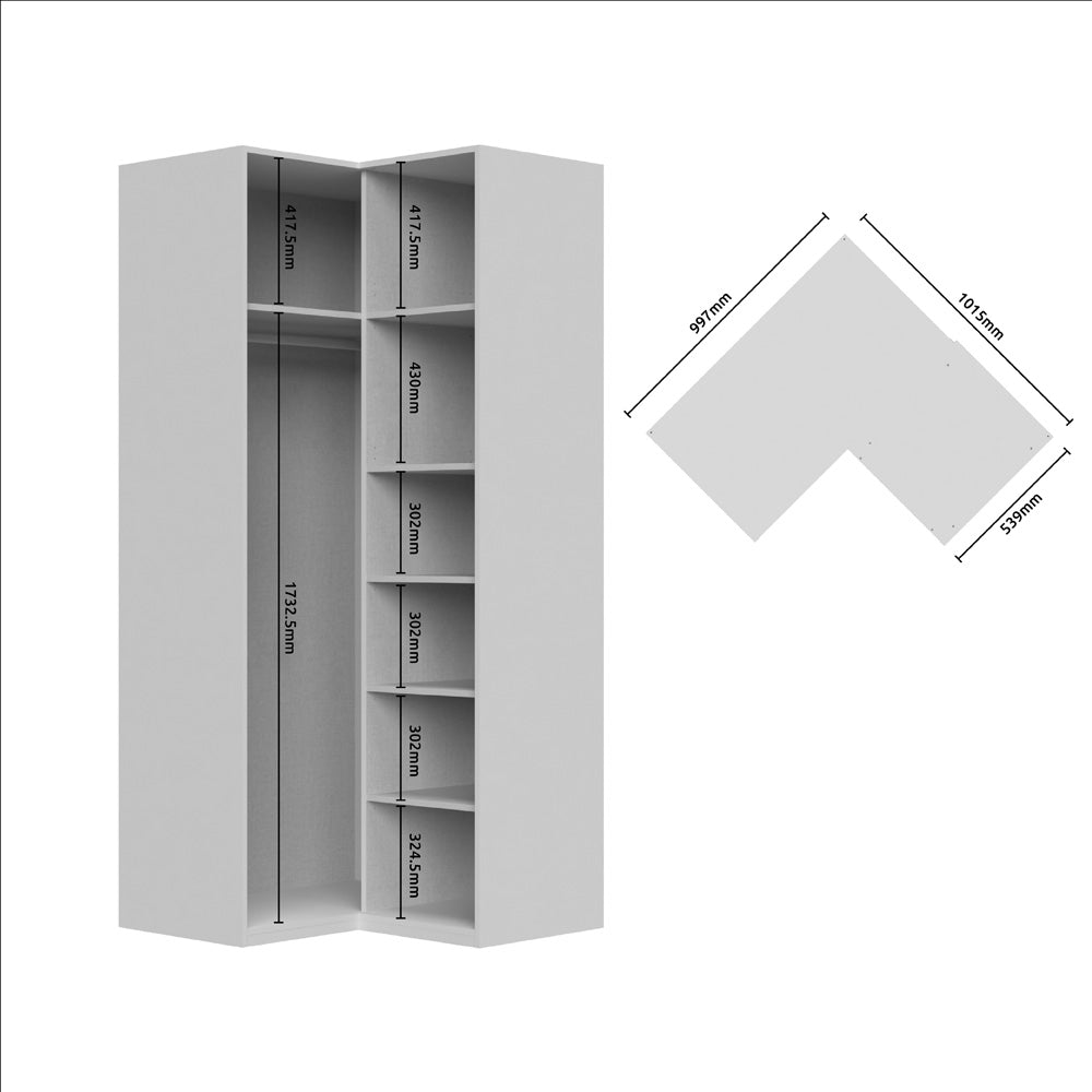 OPERA Dulap de colt PUG/OP, 100/102 x 56 x 224 cm