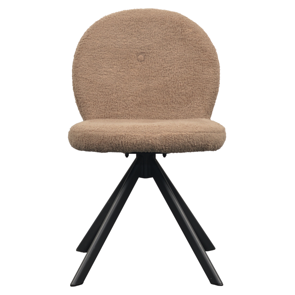 Scaun de sufragerie, maro deschis/negru, RODIA