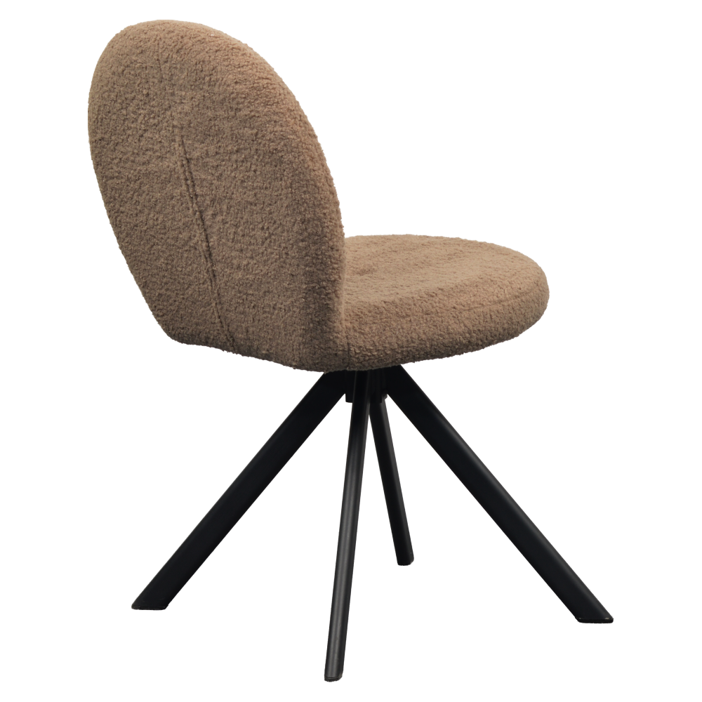 Scaun de sufragerie, maro deschis/negru, RODIA