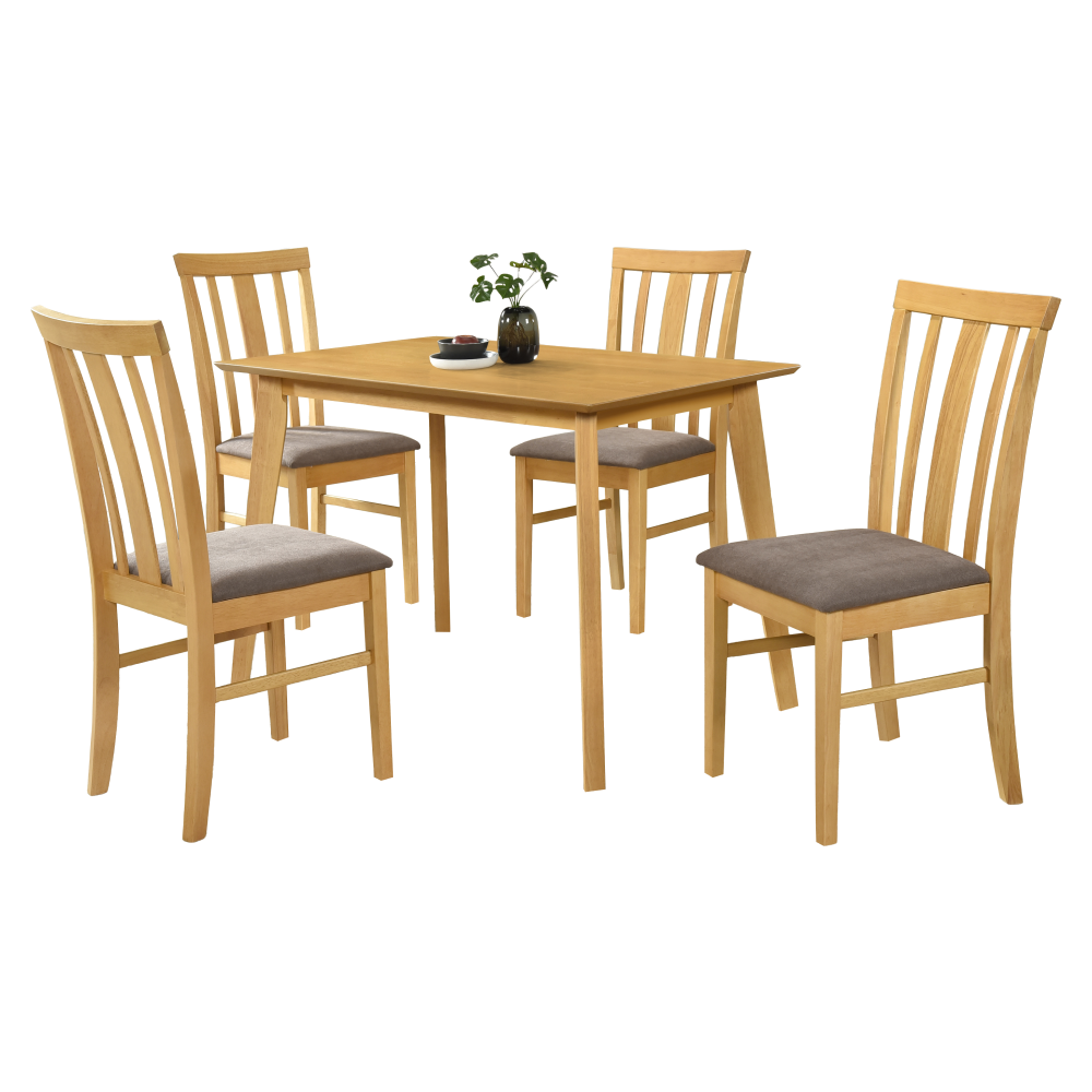 Set sufragerie 1+4, stejar sonoma deschis/maro închis, ROIS SET