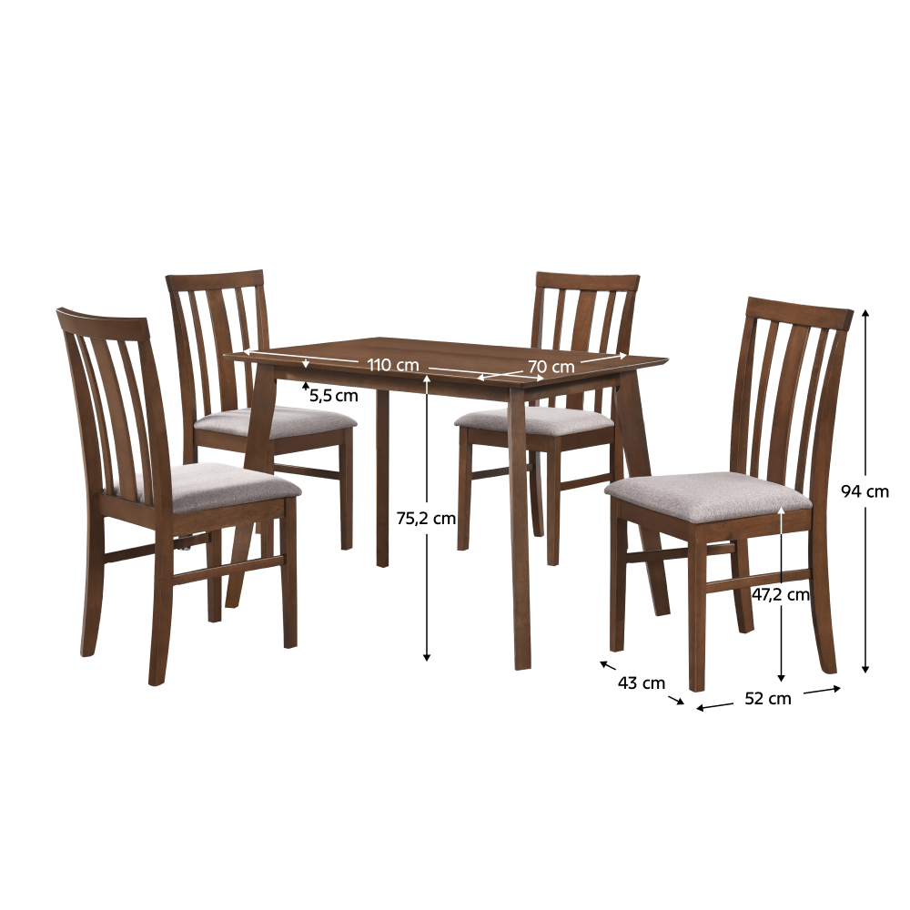 Set sufragerie 1+4, nuc/bej, ROIS SET