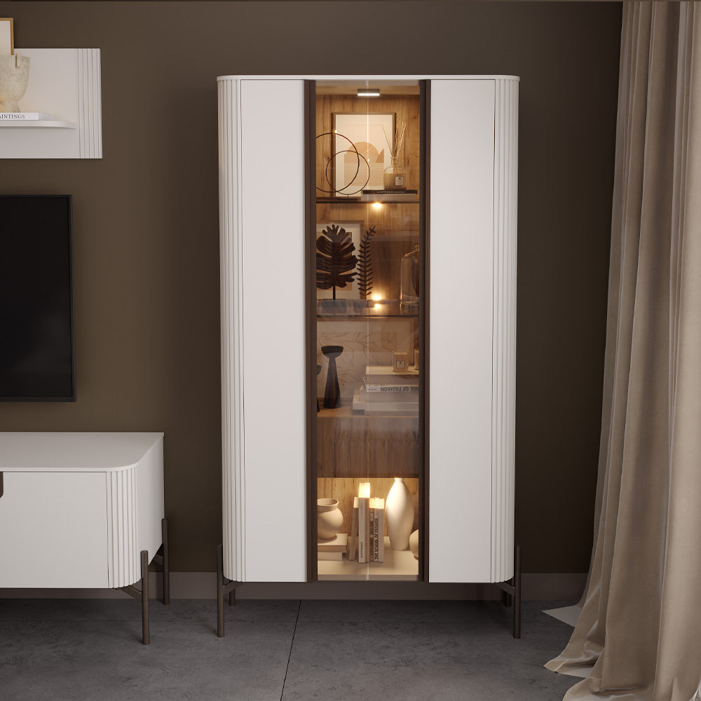 RONDO vitrina V2KS/ RO, 94 x 41 x 180 cm