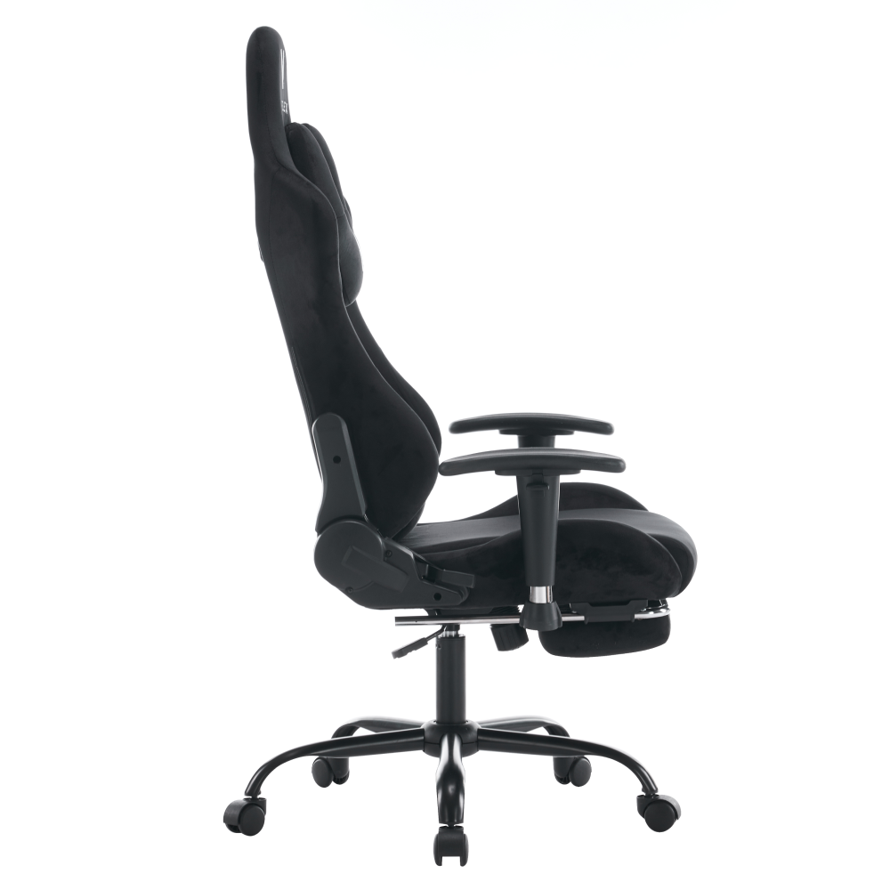 Scaun de birou/gaming, negru, ţesătură Velvet, SALOP