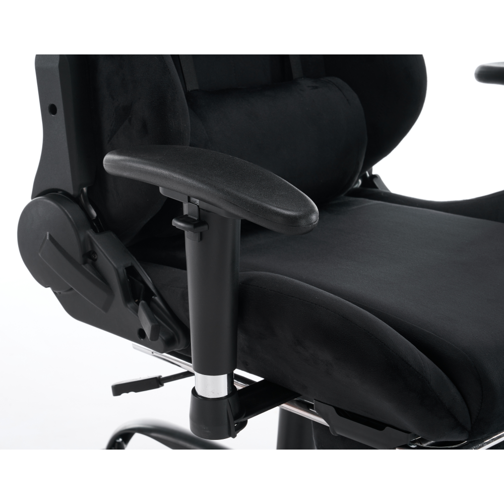 Scaun de birou/gaming, negru, ţesătură Velvet, SALOP