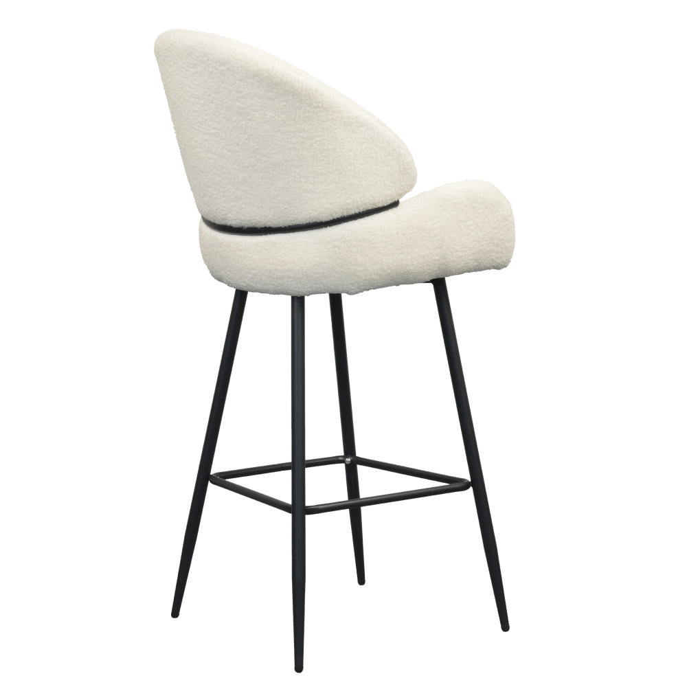 Scaun de bar, alb/negru, SANAKO TYP 2