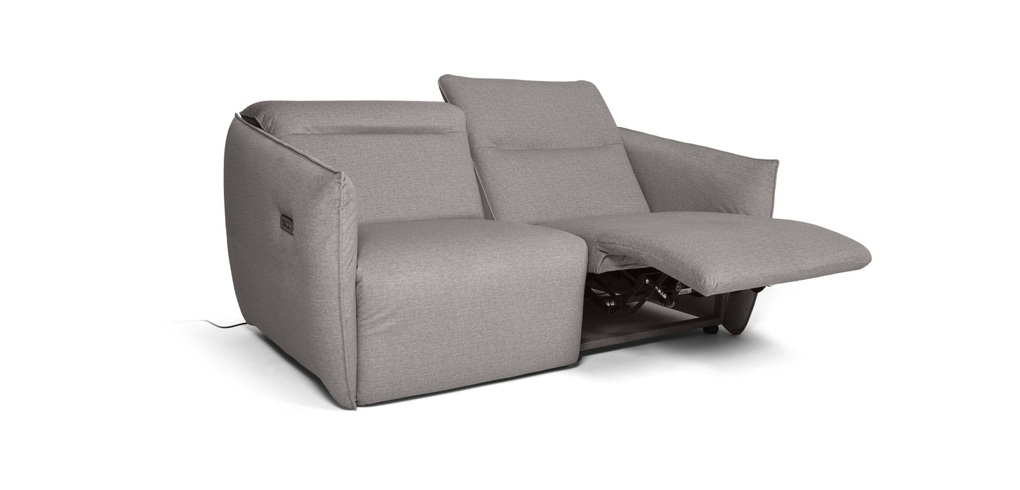 Canapea mică SENNA, 2 locuri, cu 2 reclinere electrice