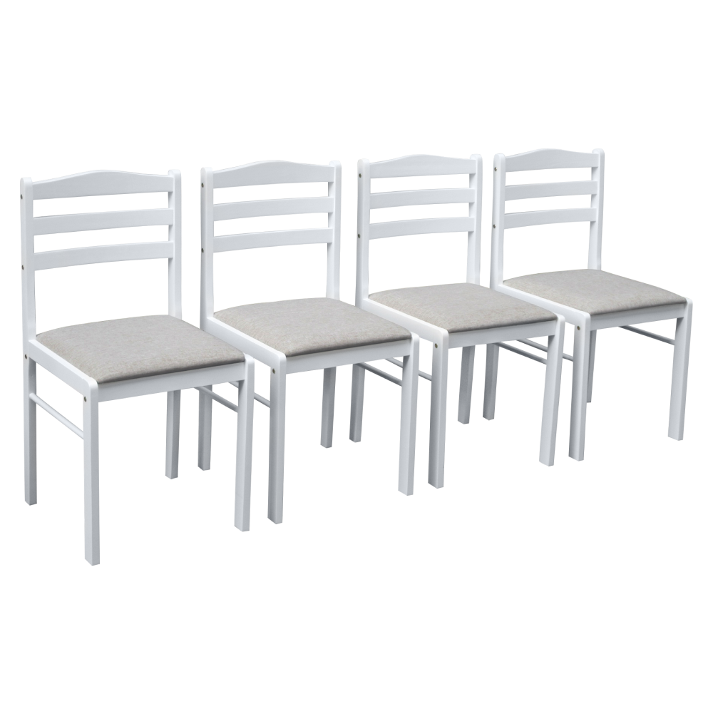 Set de sufragerie 1+4, alb/gri bej, SOMIN