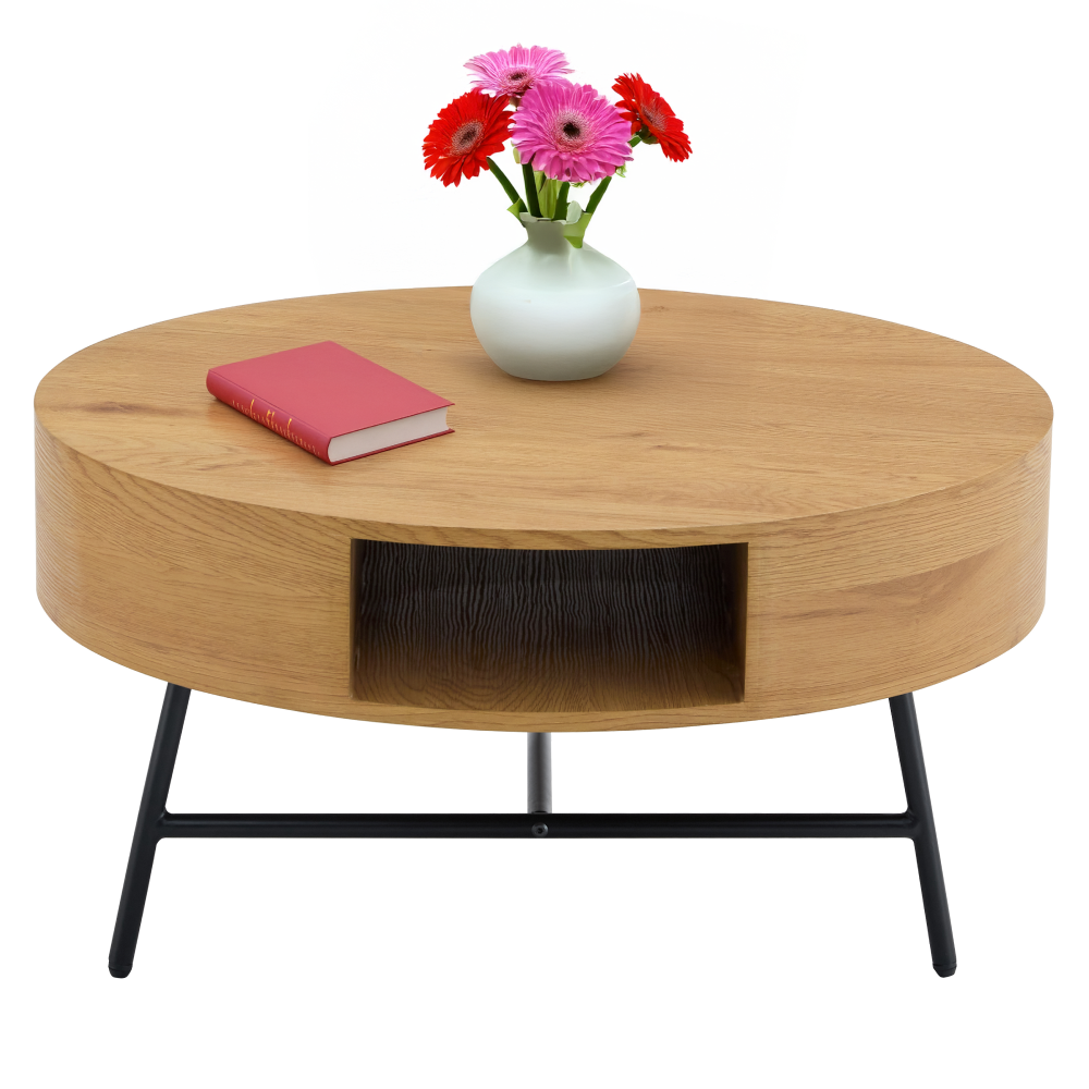 Măsuţă de cafea, stejar/negru, TARMON