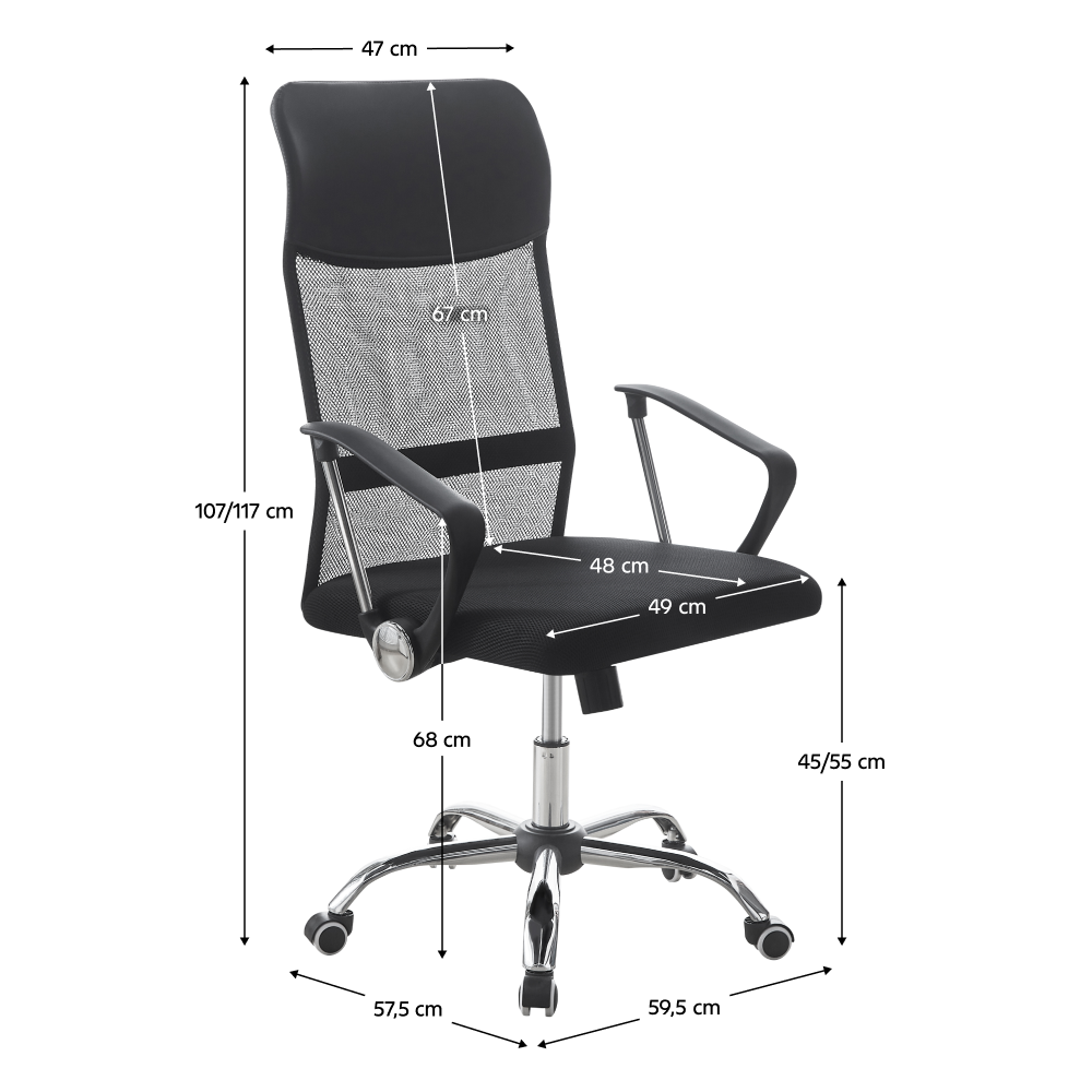 Scaun birou, negru, TC3-973M 5 NEW