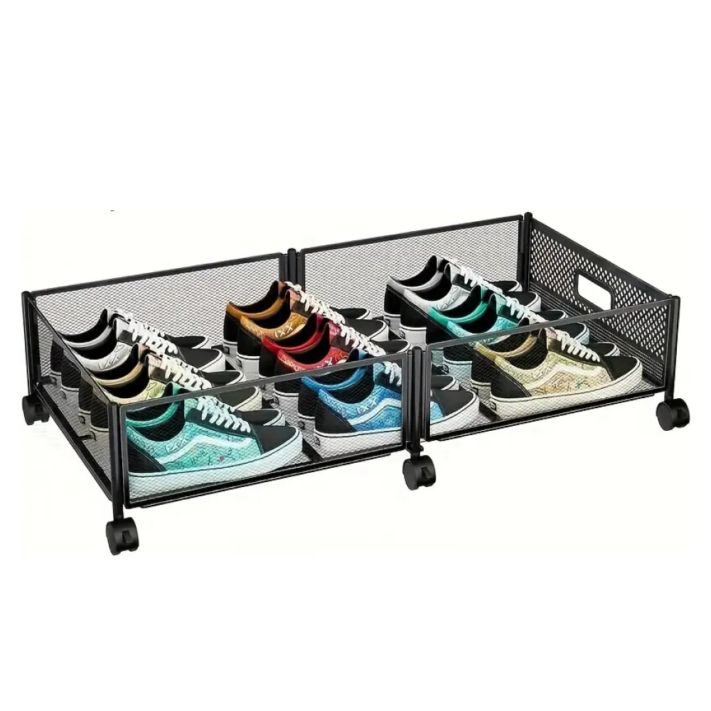 Organizator sub pat cu roţi, negru, TOMKO TYP 1