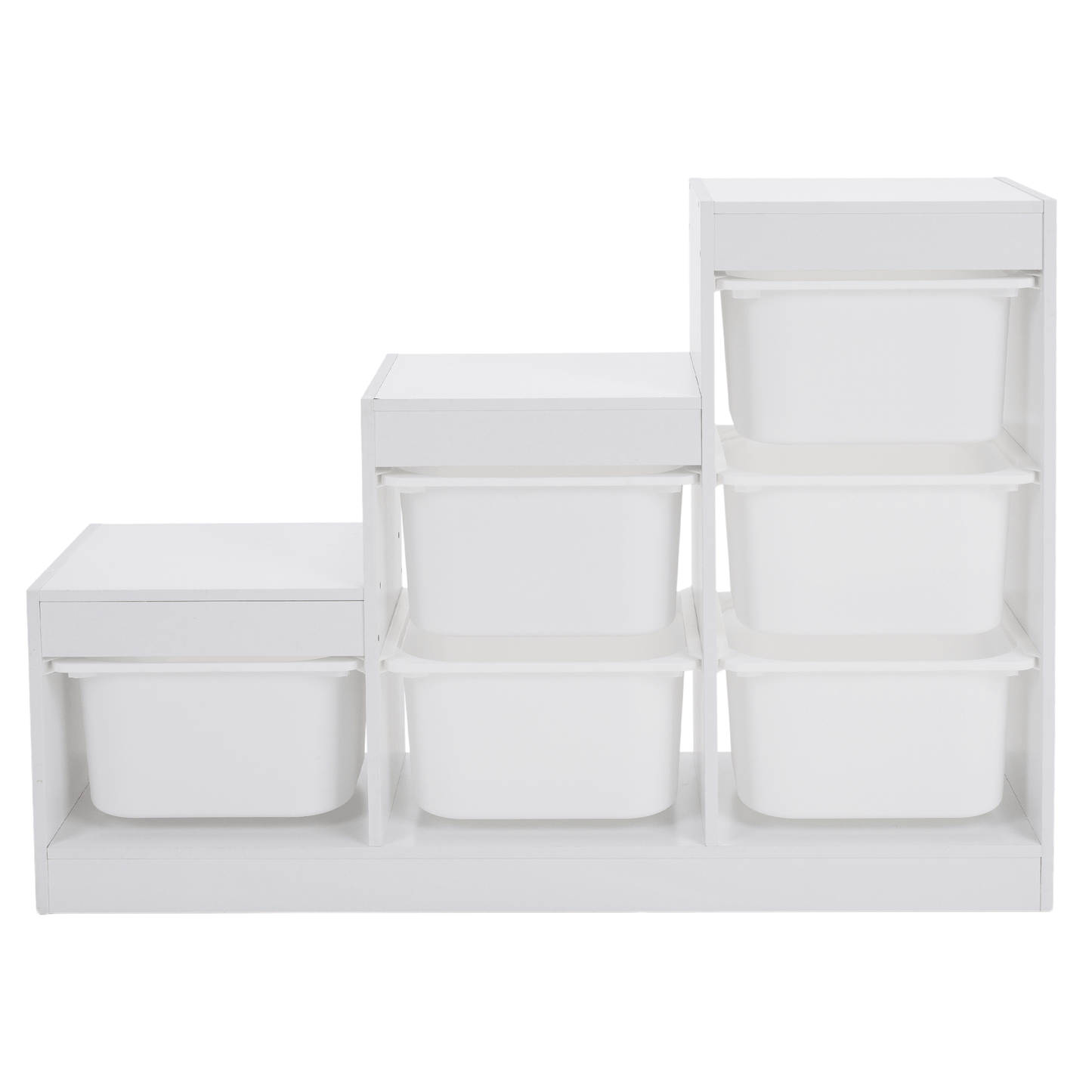 Raft piramidă, alb, TRINIS