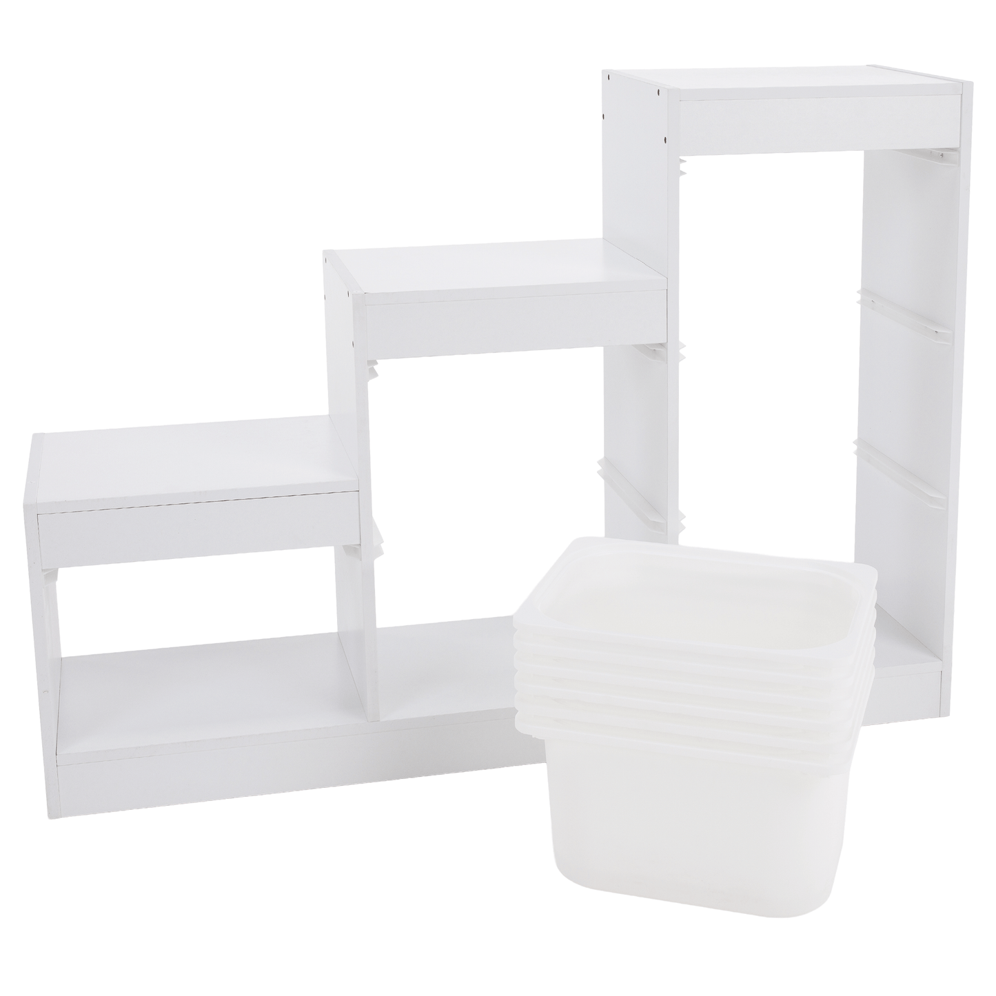 Raft piramidă, alb, TRINIS