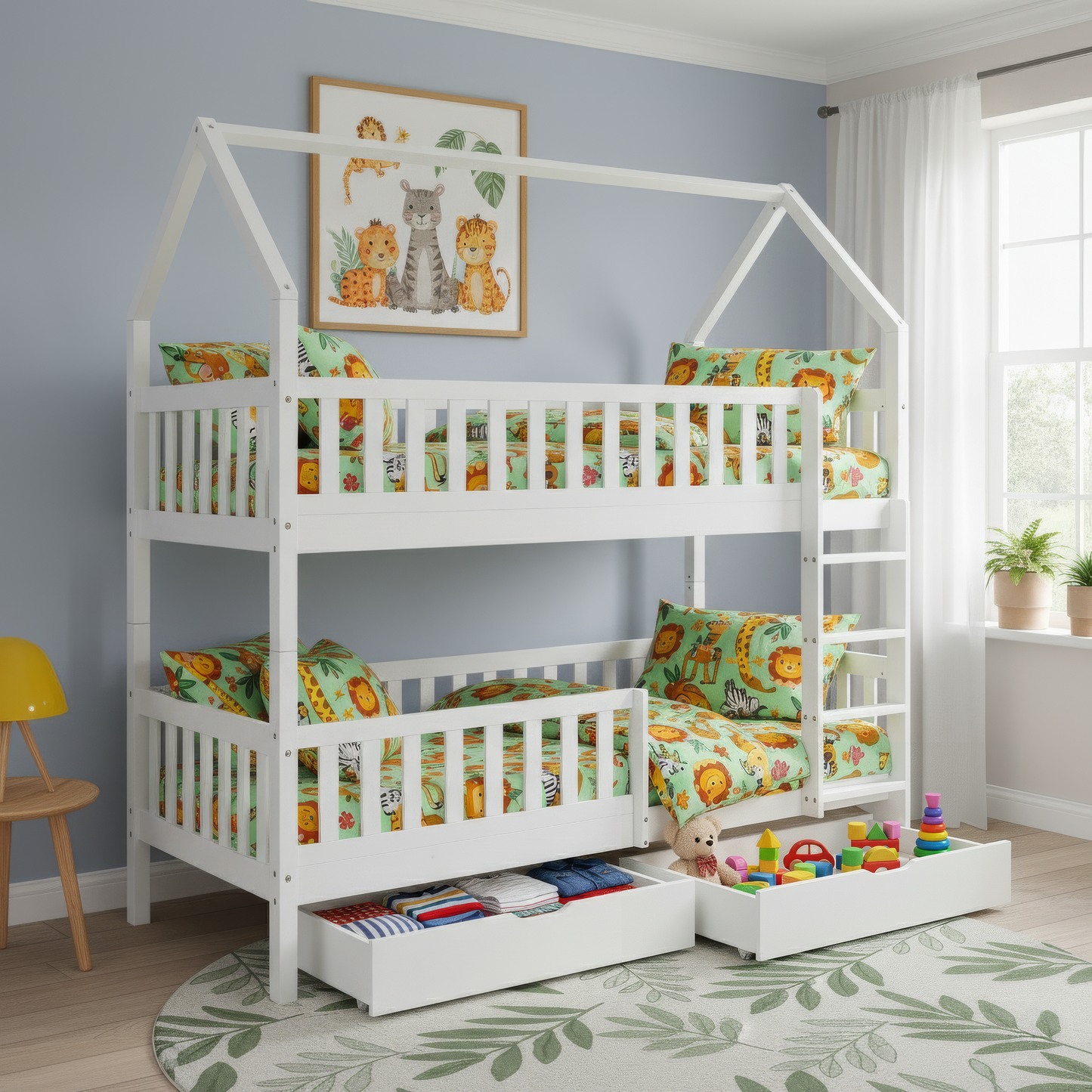 Pat supraetajat Montessori, alb, VENITA TYP 2