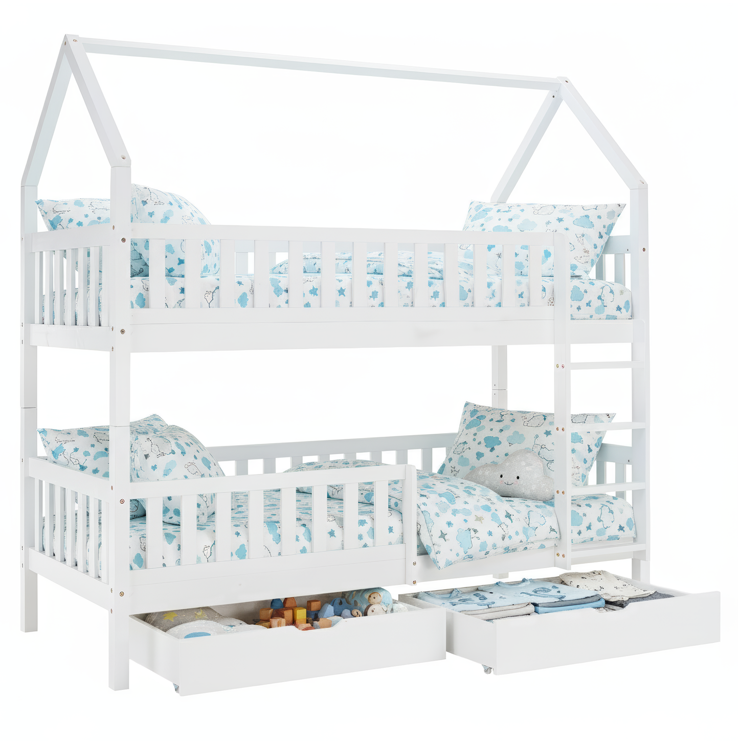 Pat supraetajat Montessori, alb, VENITA TYP 2