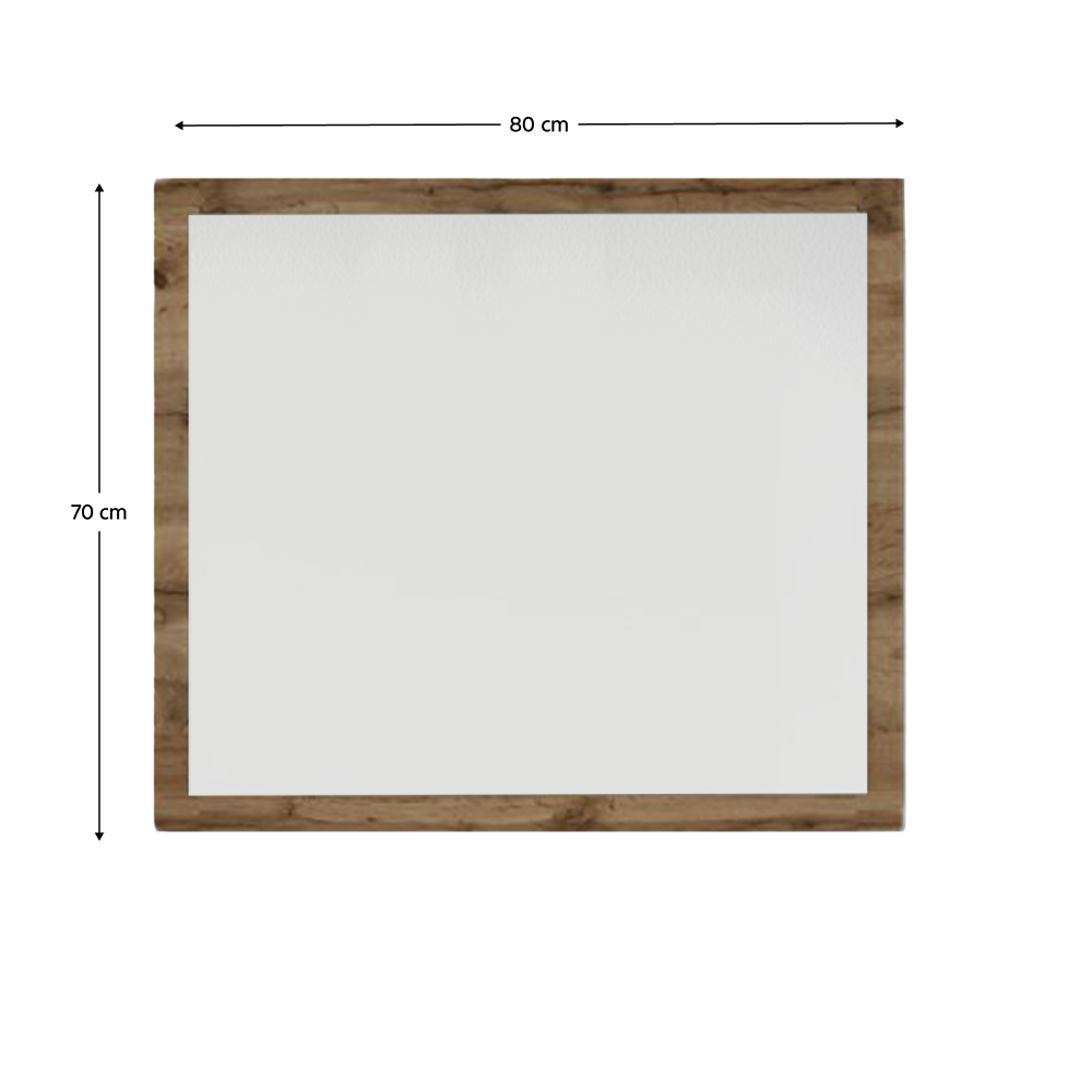 Oglindă, stejar Wotan / albă, IRIA D