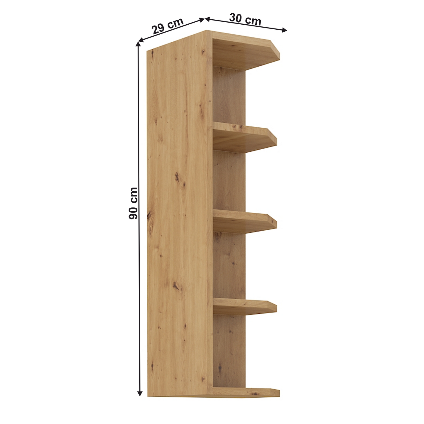 Dulap superior cu rafturi, stejar artisan, LULA 30 G-72 ZAK