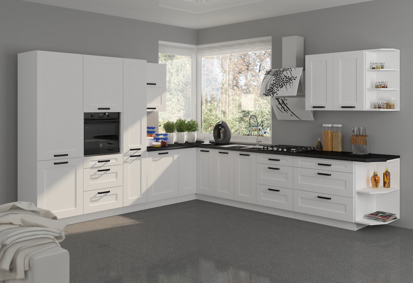 Dulap inferior, alb, LULA 40D 1F BB