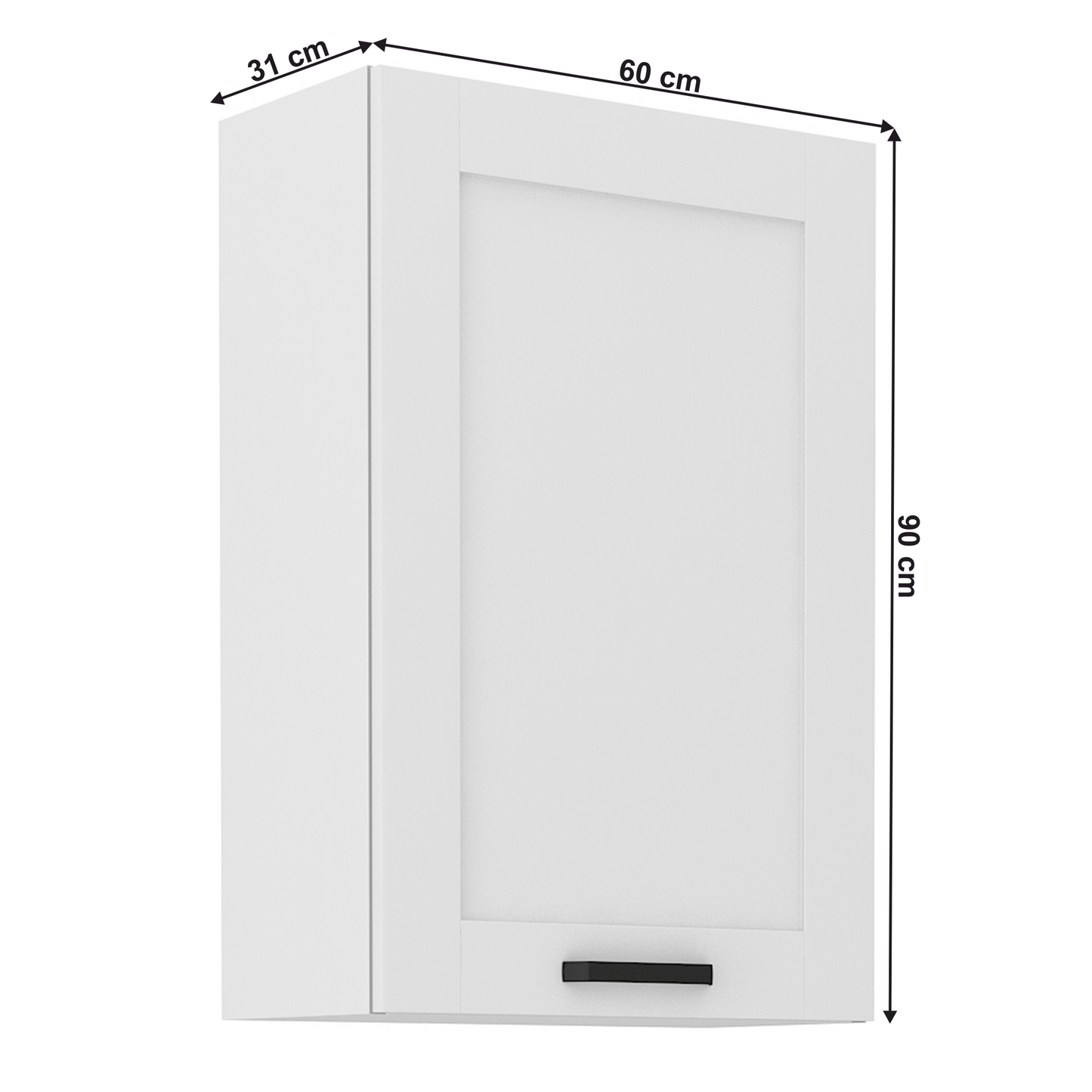 Dulap superior, alb, LULA 60 G-90 1F