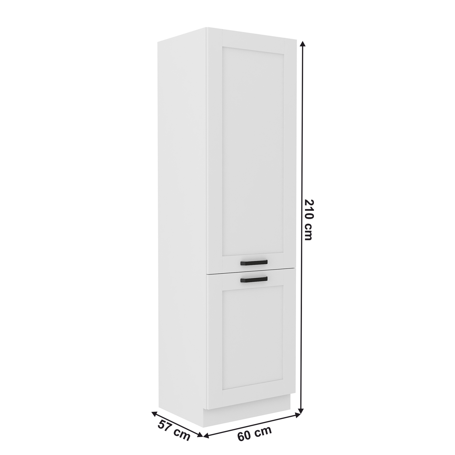 Dulap pentru frigider încorporabil, alb, LULA 60 LO-210 2F