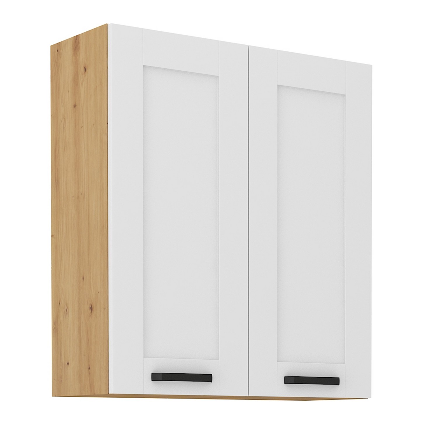 Dulap superior, alb/stejar artisan, LULA 80 G-90 2 F