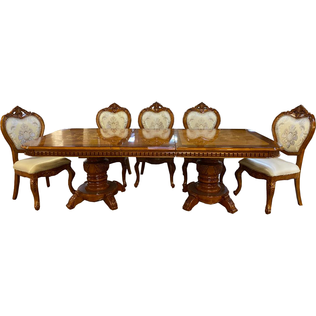 Masa cu scaune 718/ 719 bej, maro-0