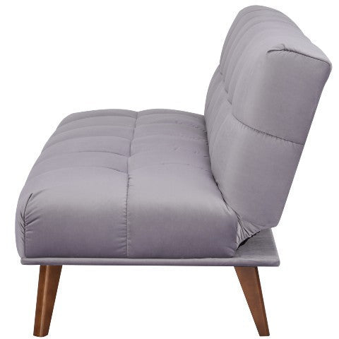 Canapea extensibila Erin 3 locuri (rabatabila, click - clack), catifea gri