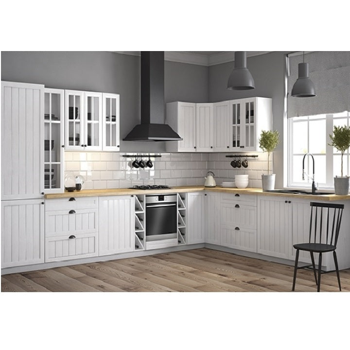 Dulap superior cu două uşi şi cu sticlă G60S, alb/pin Andersen, PROVENCE