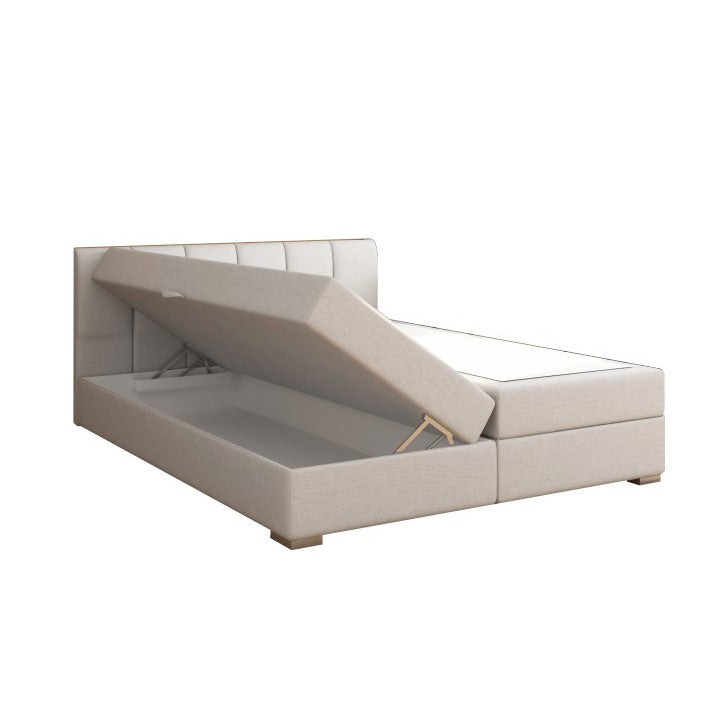 boxspring pat 160x200, gri deschis, RIANA KOMFORT