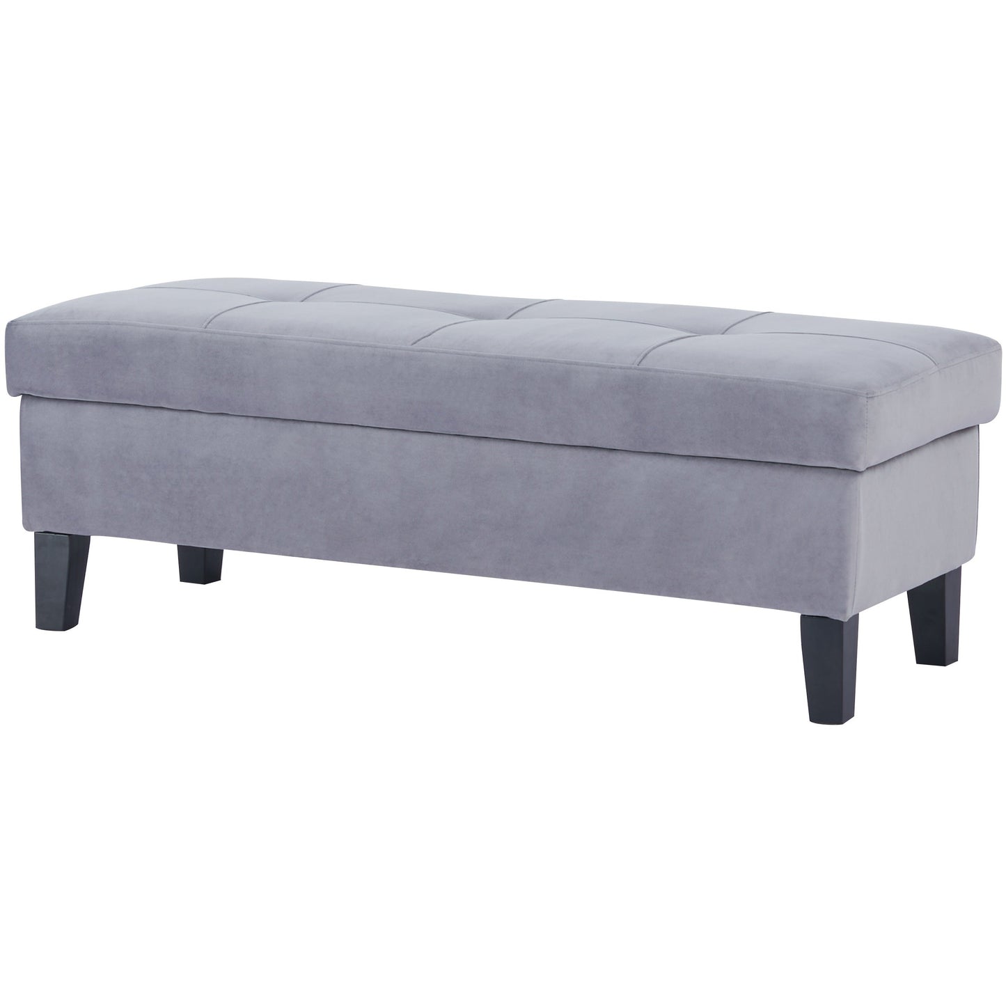 Bancuta Avi cu spatiu de depozitare, catifea gri