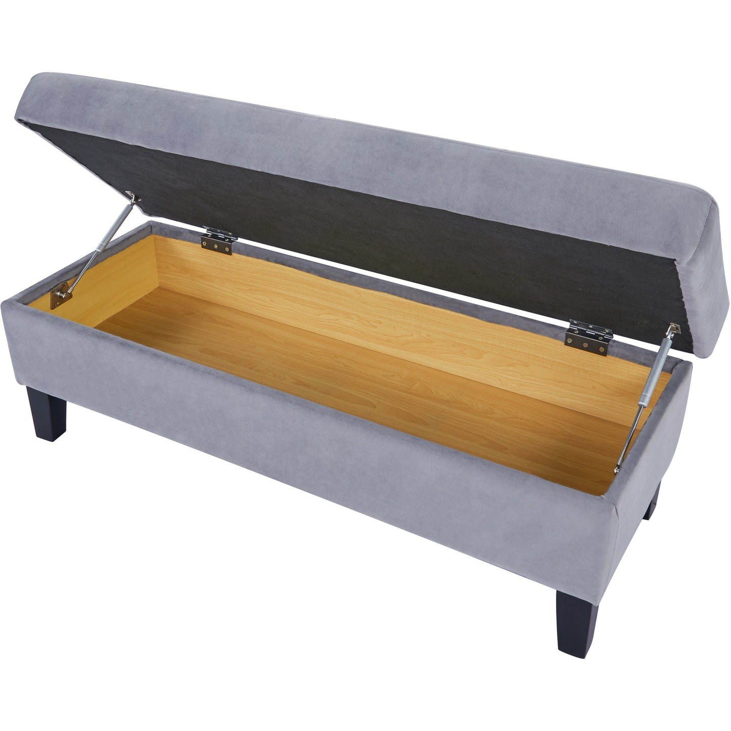 Bancuta Avi cu spatiu de depozitare, catifea gri