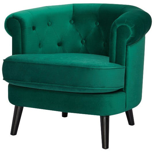 Fotoliu Bella, cadru lemn, 80 * 76 * 72 cm, catifea