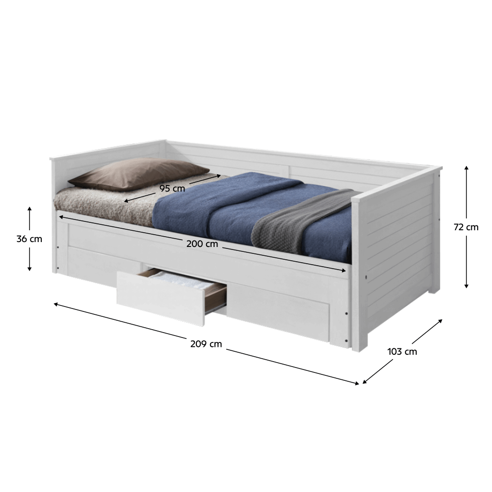 Pat demontabil, alb, GORETA