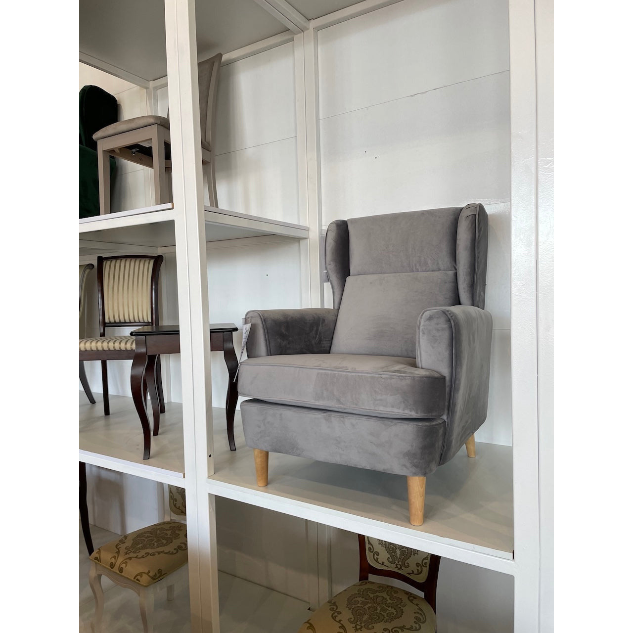 Fotoliu Dream, cadru lemn, material catifea, 80 * 95 * 101 cm