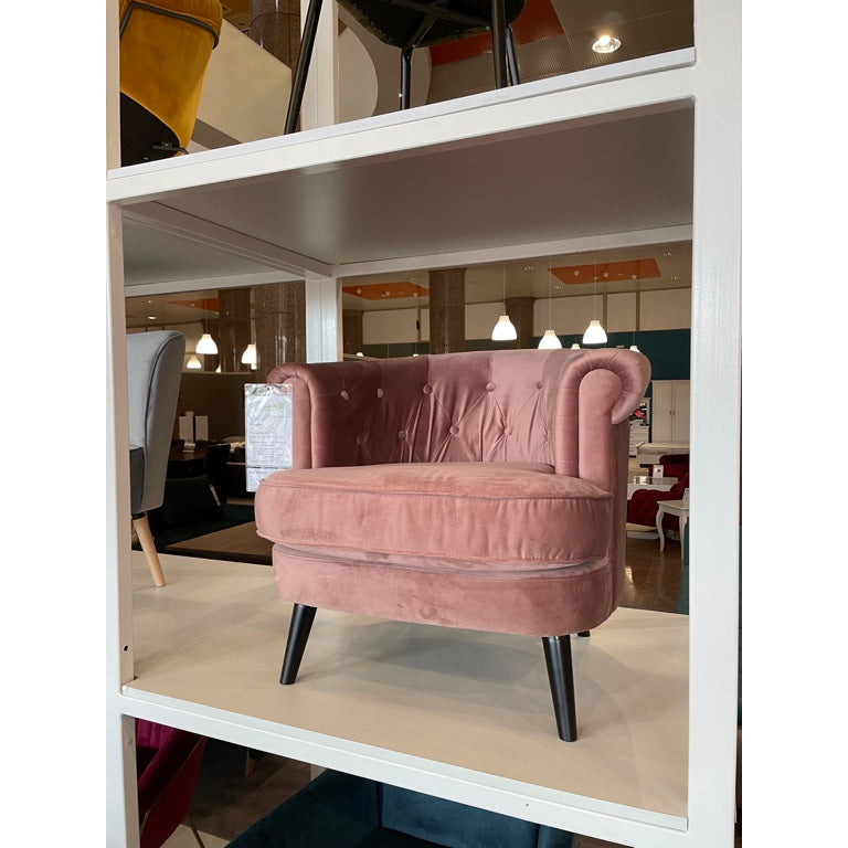 Fotoliu Bella, cadru lemn, 80 * 76 * 72 cm, catifea