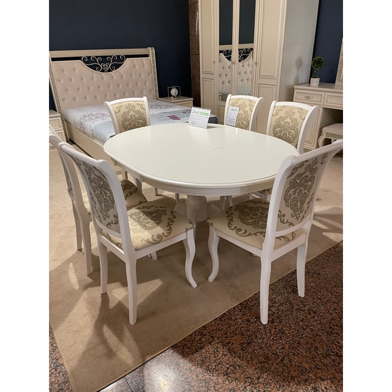 Pachet Masa Olivia + 4 scaune Milano Ivoire