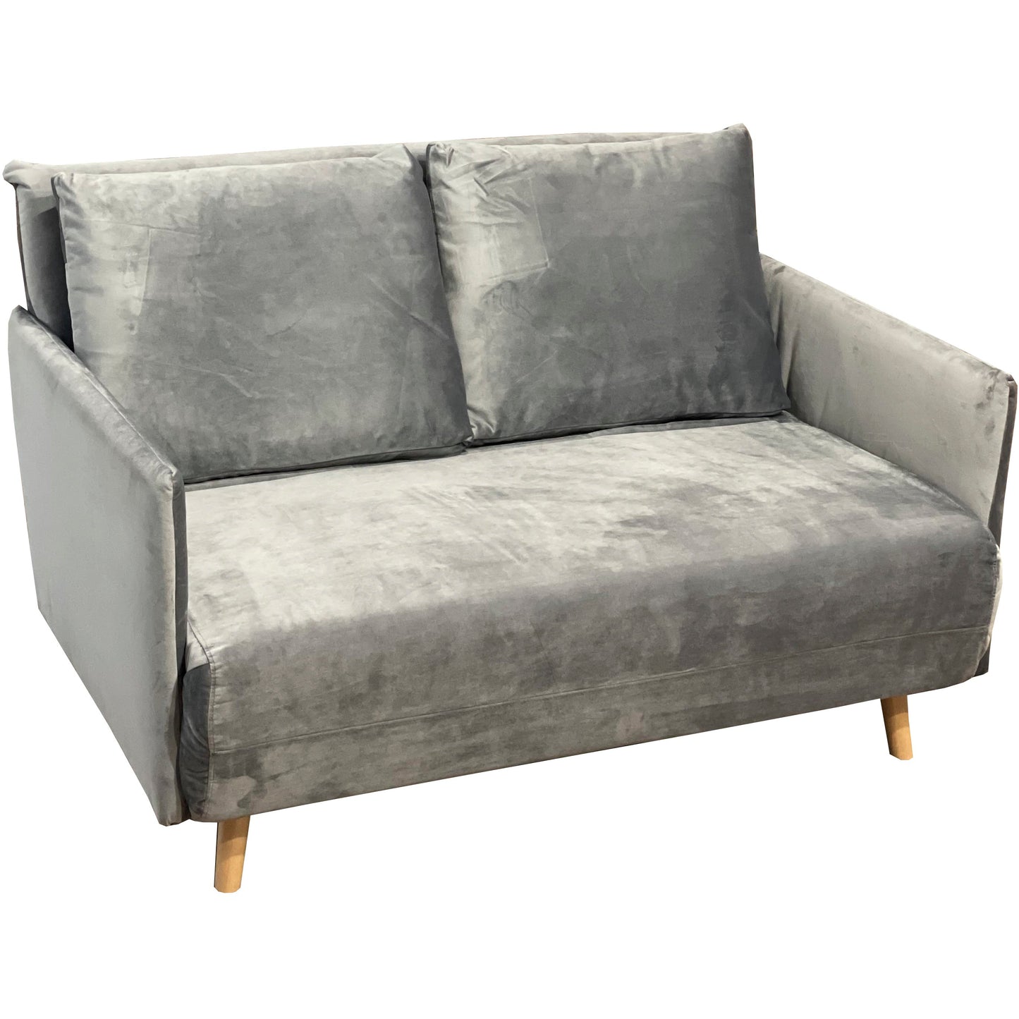 Canapea extensibila 2 locuri Milagro, catifea gri