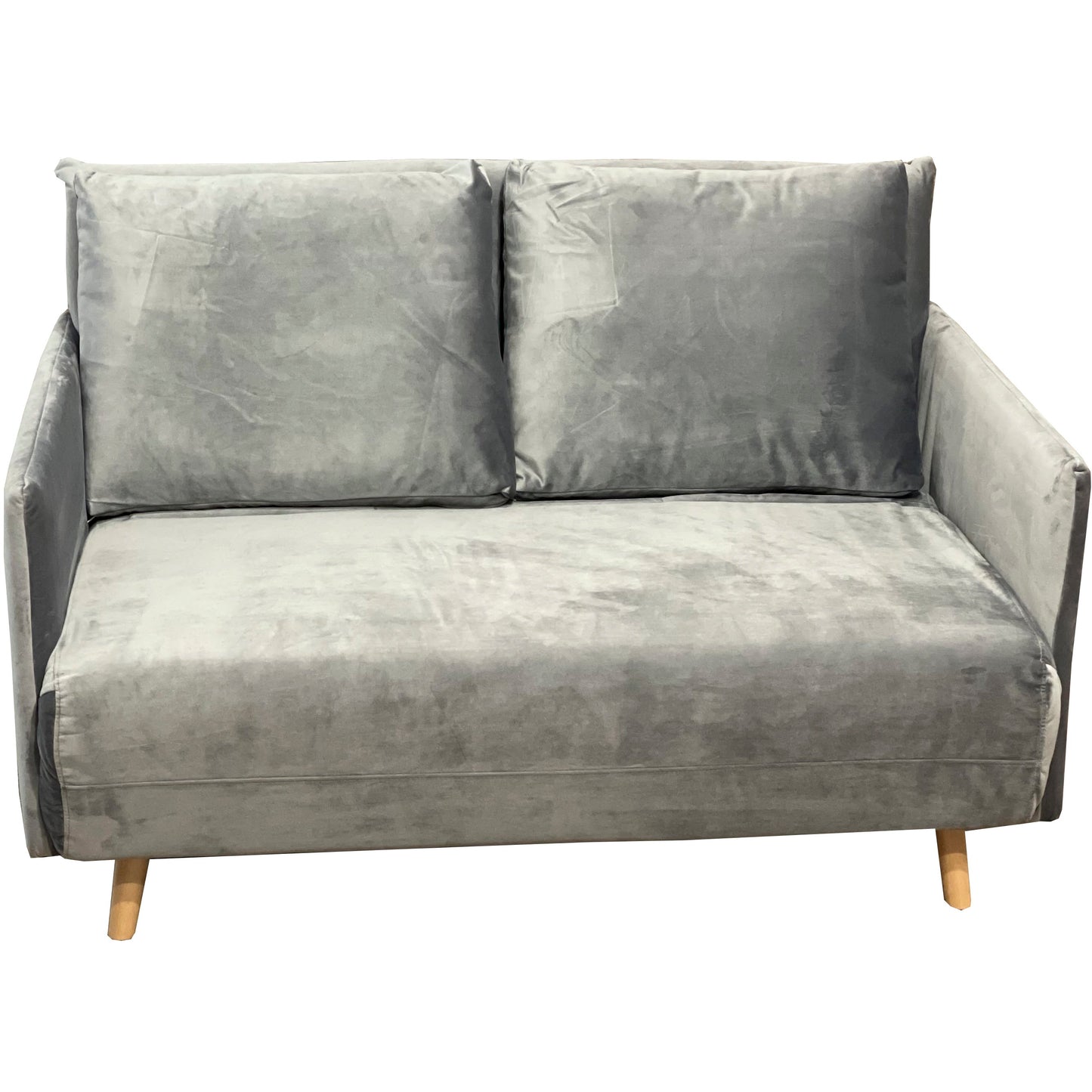 Canapea extensibila 2 locuri Milagro, catifea gri