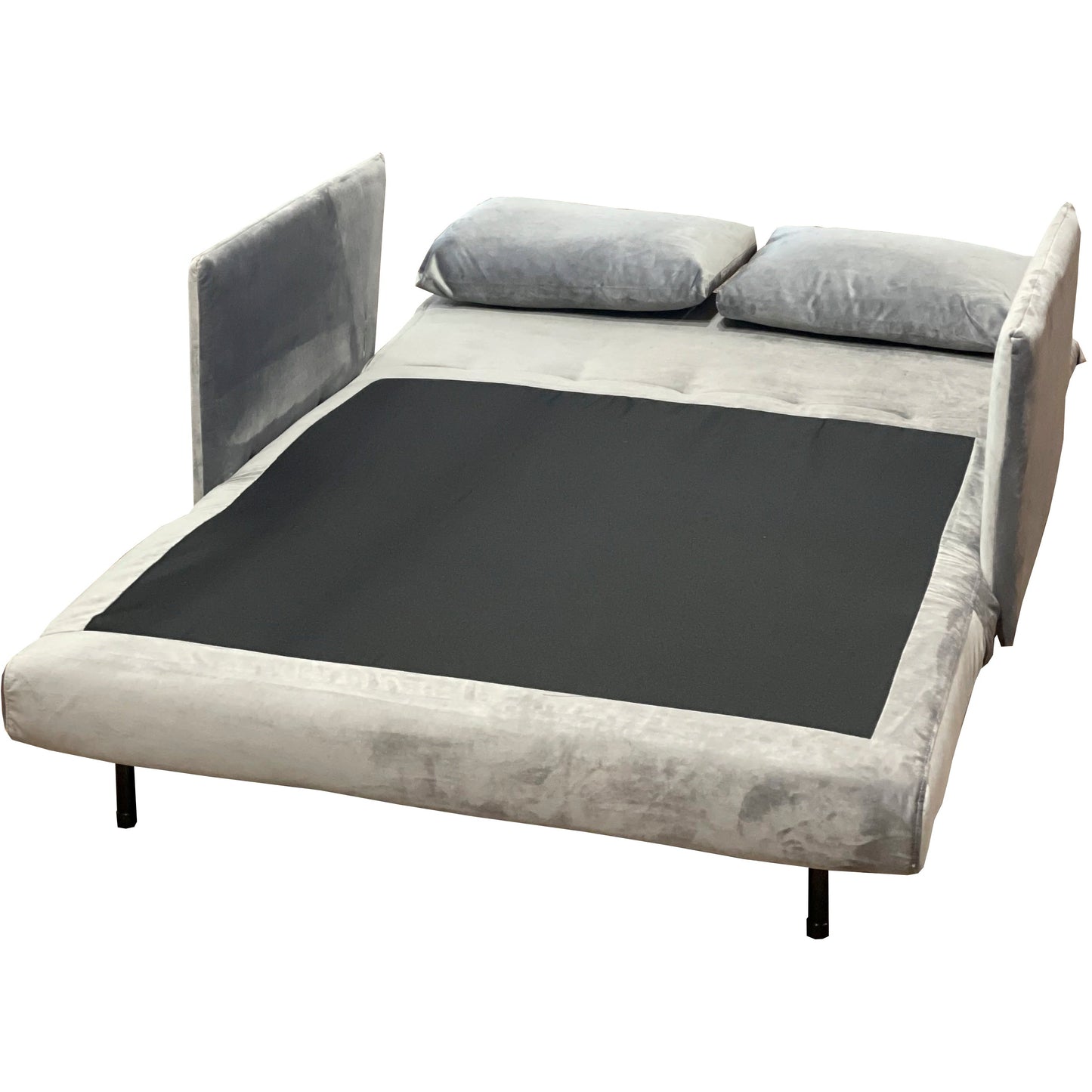 Canapea extensibila 2 locuri Milagro, catifea gri