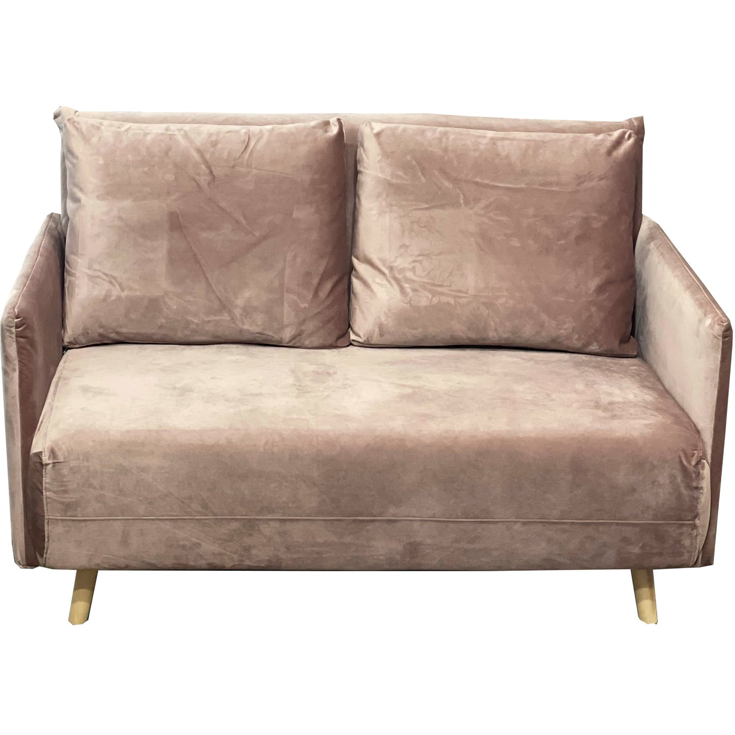 Canapea extensibila 2 locuri Milagro, catifea roz