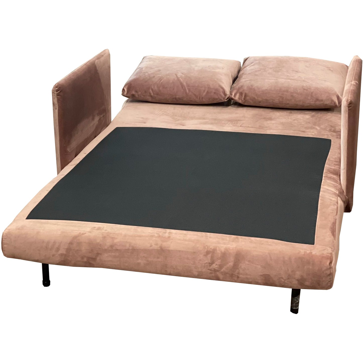 Canapea extensibila 2 locuri Milagro, catifea roz
