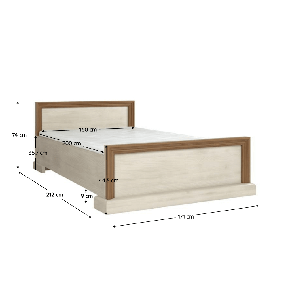 Set dormitor, pin nordic/ stejar sălbatic, ROYAL