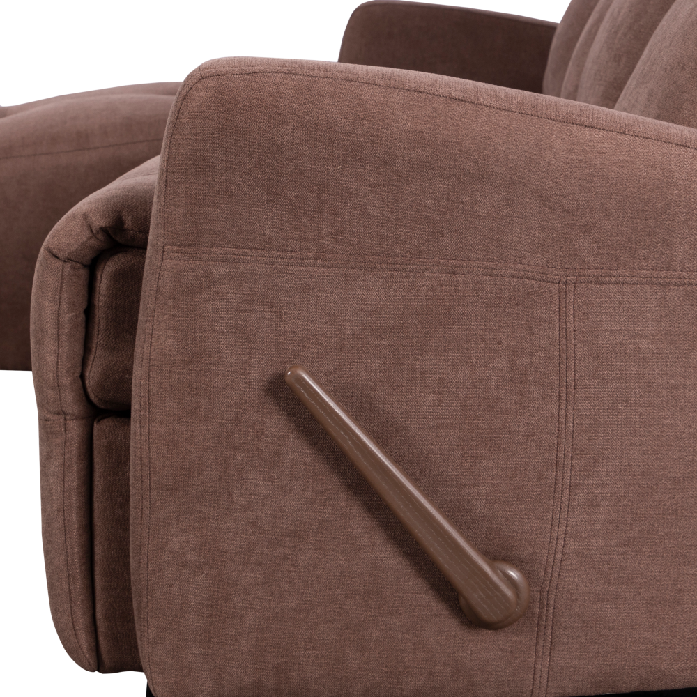 Set colţar reglabil, maro, stânga, TROJAN ROH