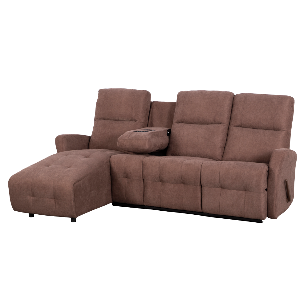 Set colţar reglabil, maro, stânga, TROJAN ROH