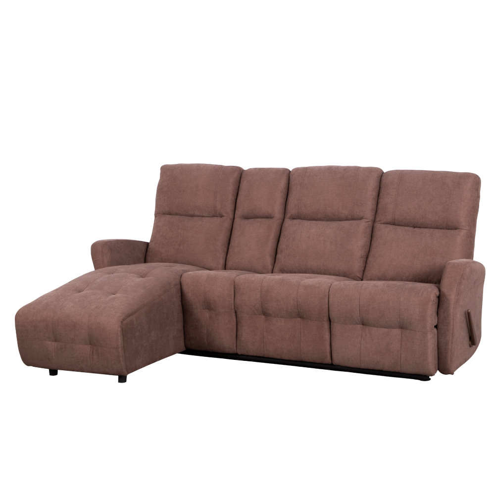 Set colţar reglabil, maro, stânga, TROJAN ROH