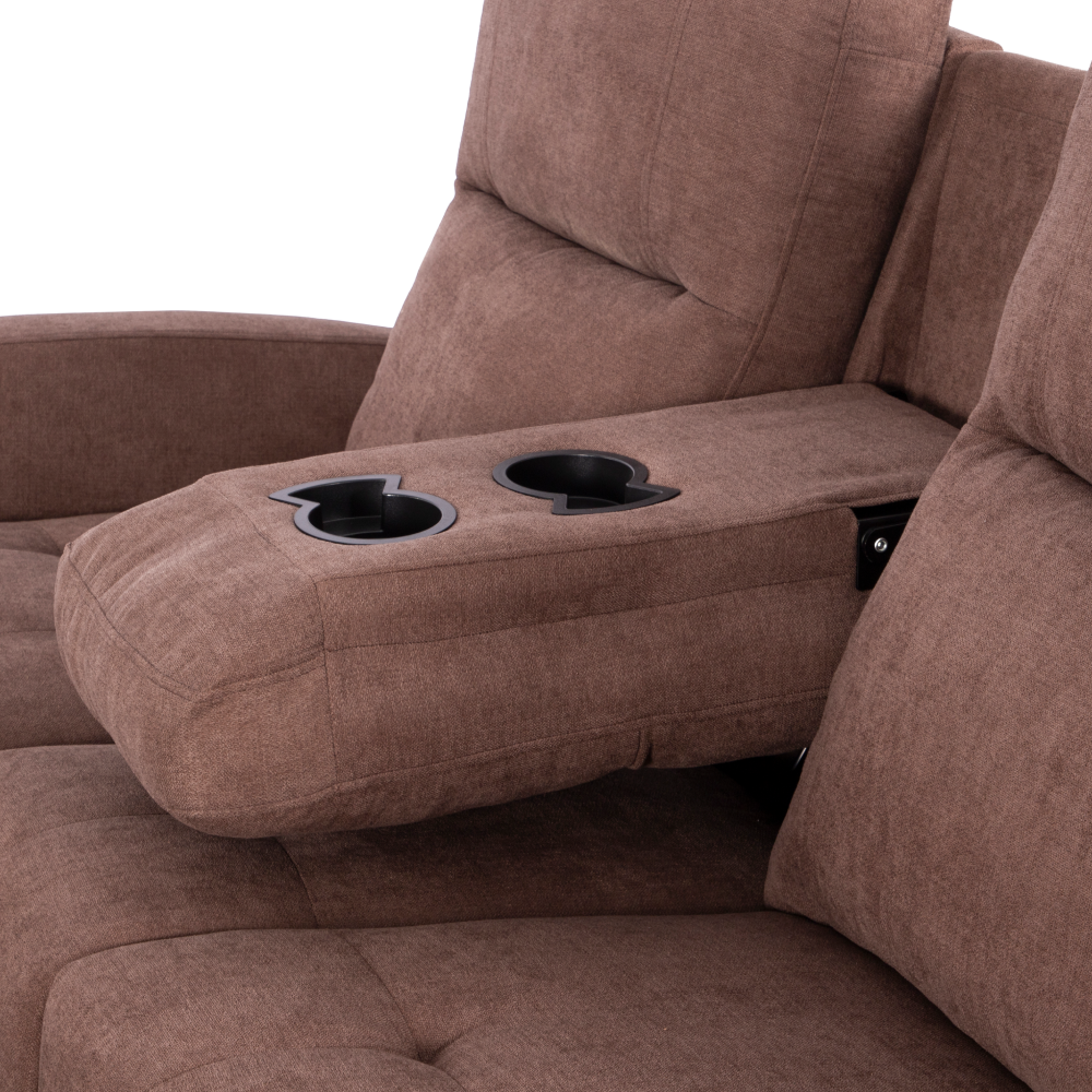 Set colţar reglabil, maro, stânga, TROJAN ROH